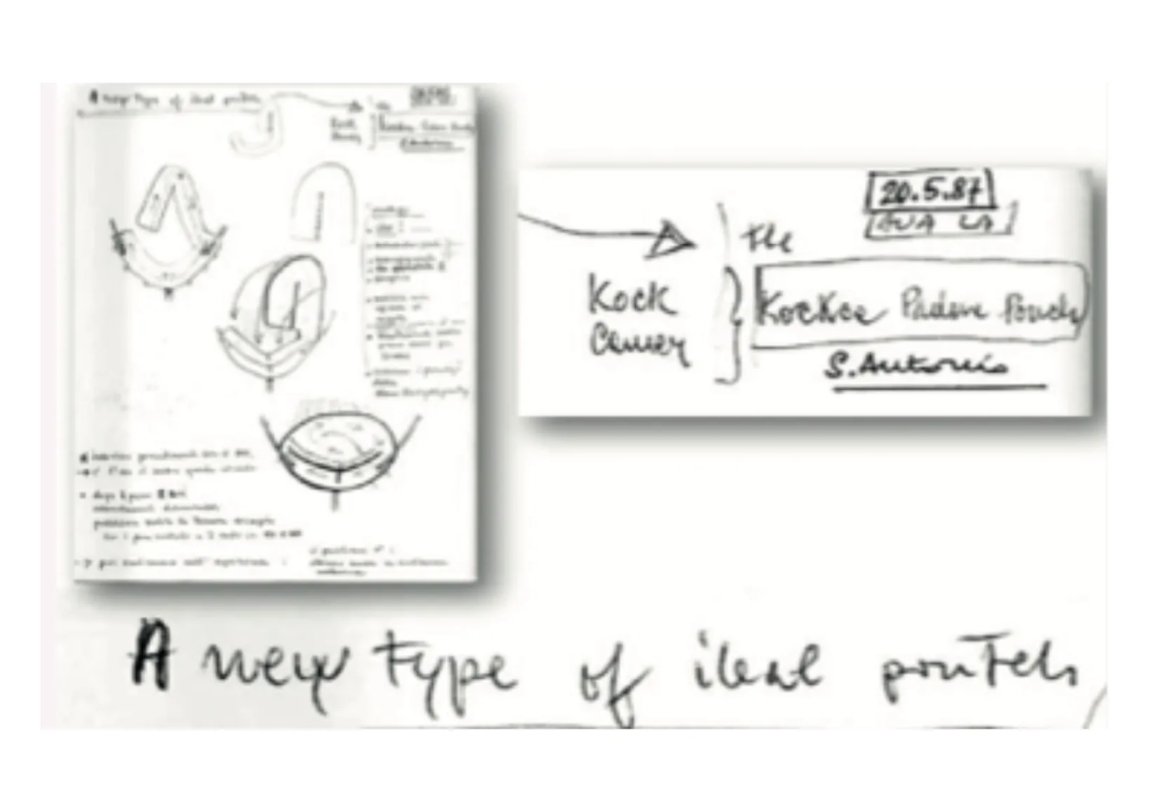 Page 9: The first sketches of the new ileal reservoir